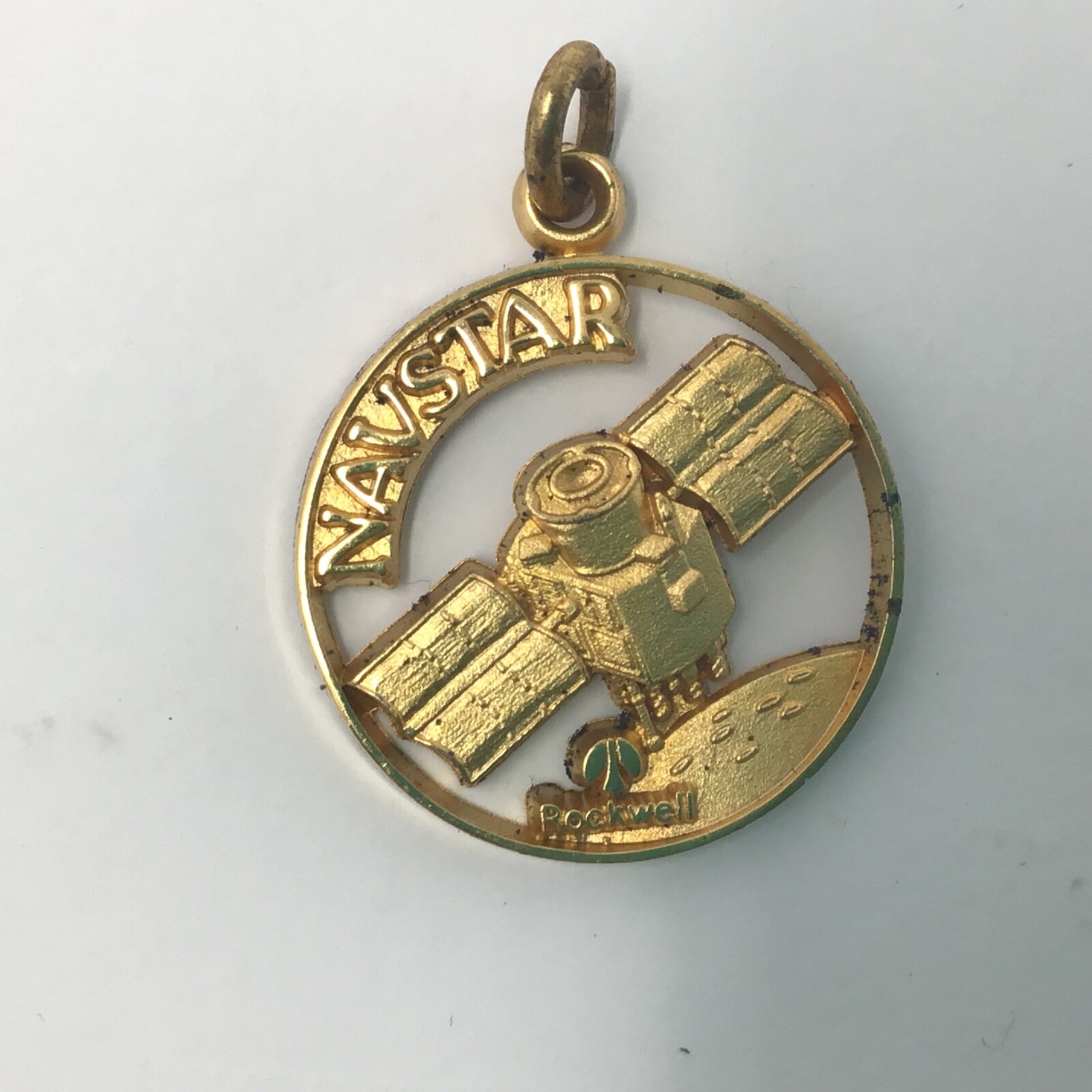 Vintage NASA Rockwell -NAVSTAR  emblem Medallion Pendant 70’s
