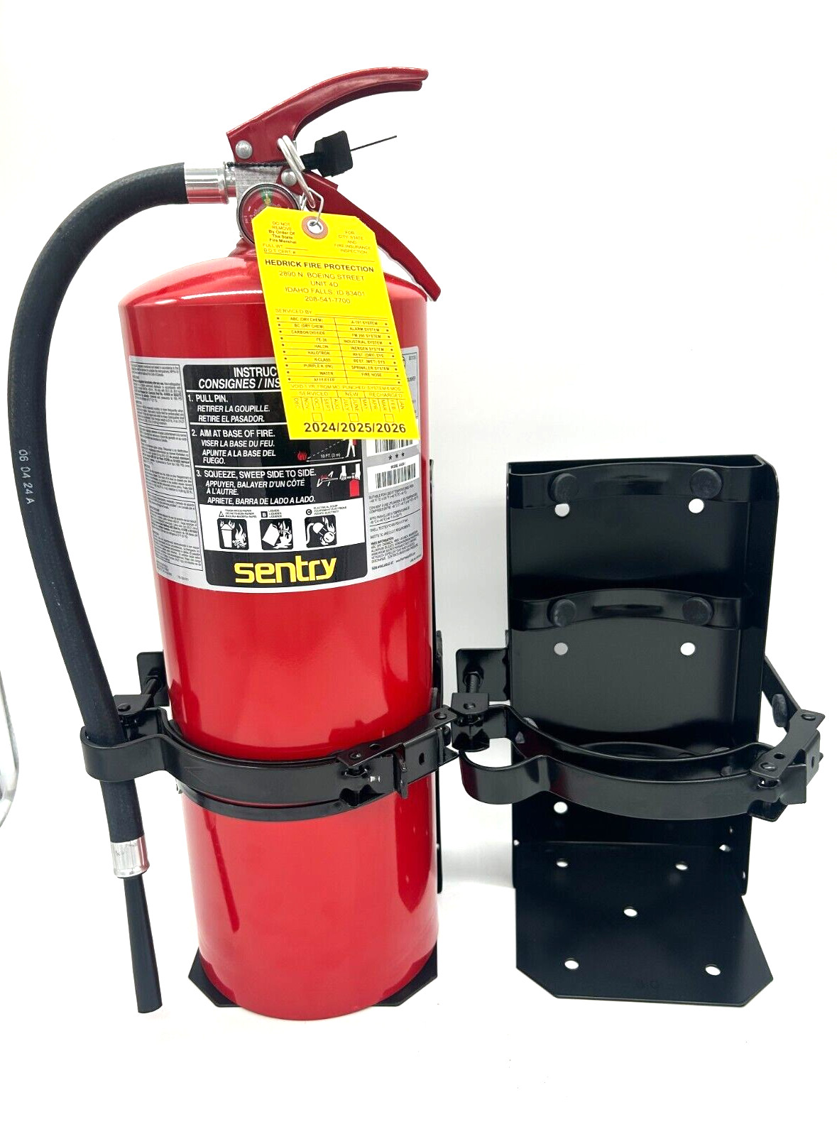 20LB Fire Extinguisher Bracket - Black - Heavy Duty 810 - 7" (single)