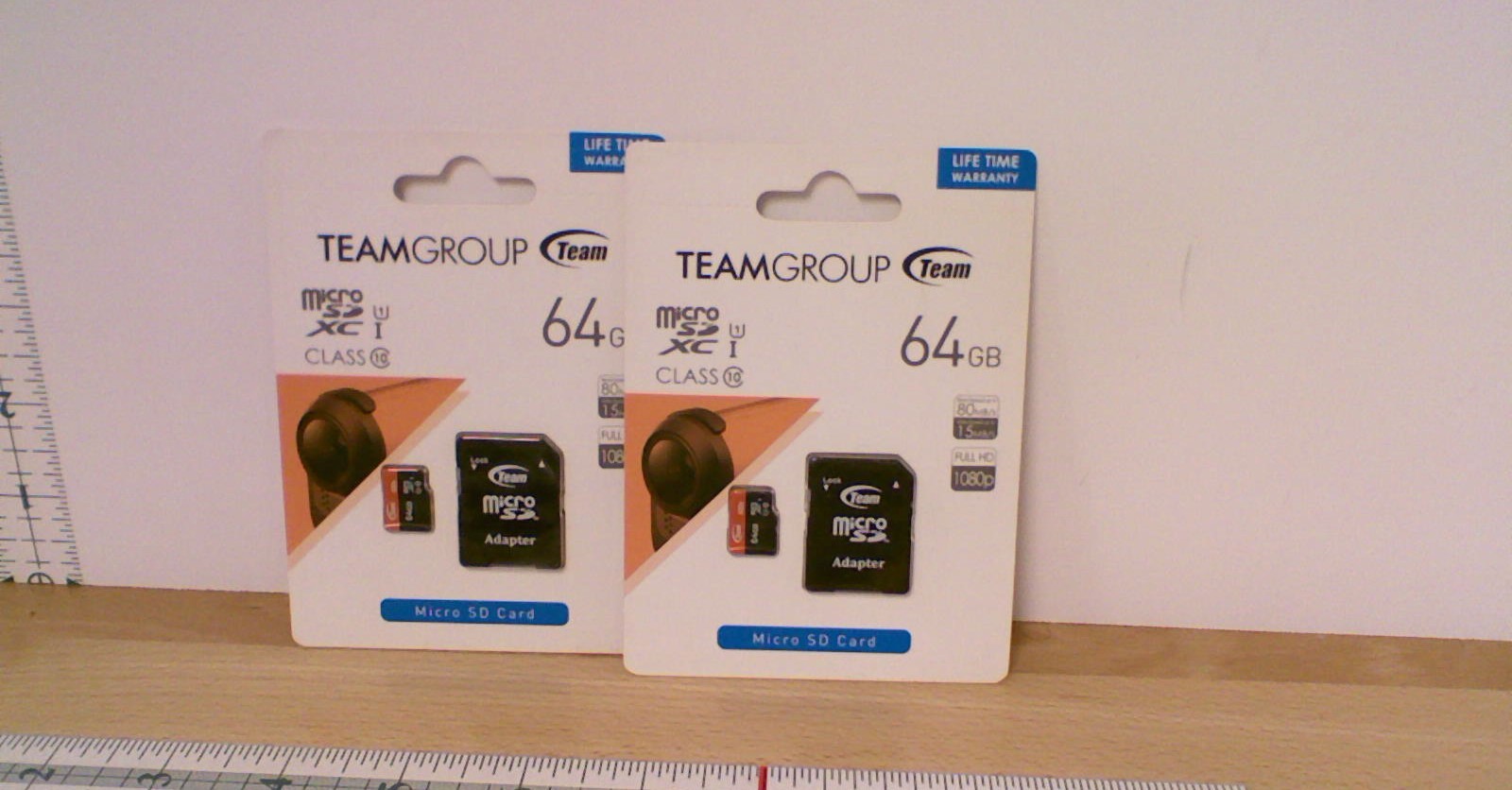 Lot of 2 TeamGroup 64 GB MicroSD XC UHS-I Memory Card + Adapter 1 Class 10