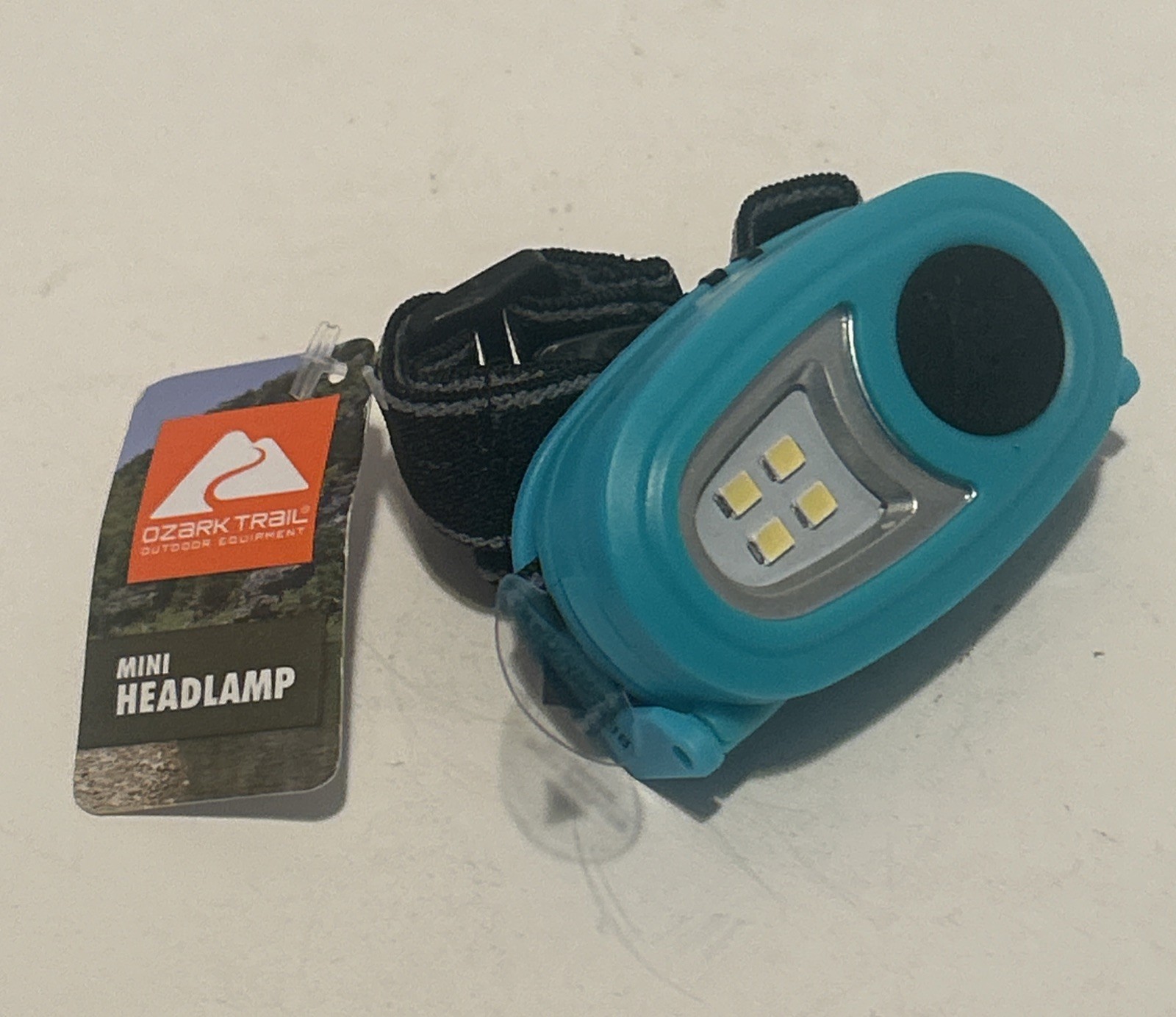 Ozark Trail Blue Mini 4-LED Headlamp Light 20 Lumens, 19ft Beam - NEW(B-05)