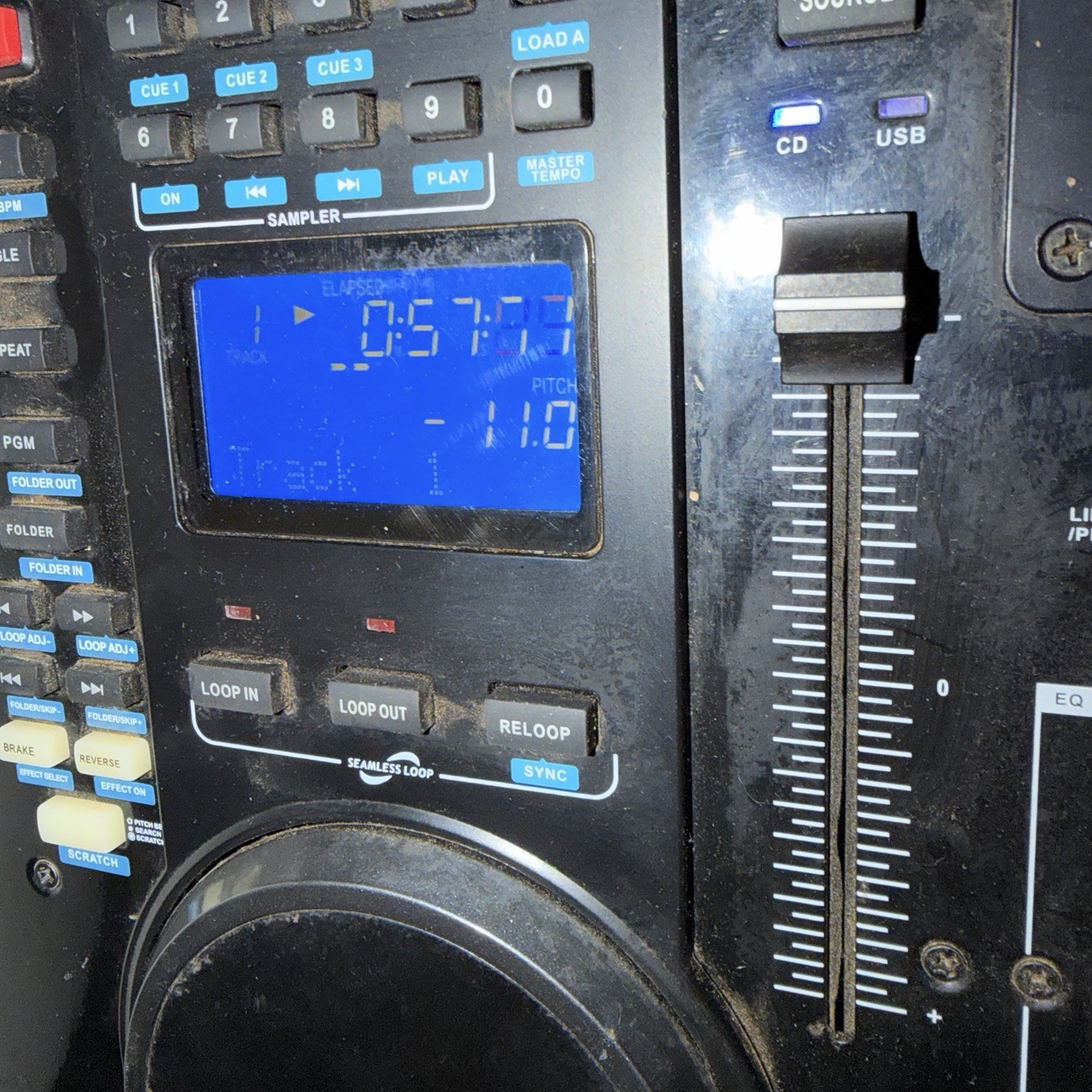 Edison Scratch 2500 MKIV Professional Dual CD USB MP3 DJ Audio Mixer UNTESTED