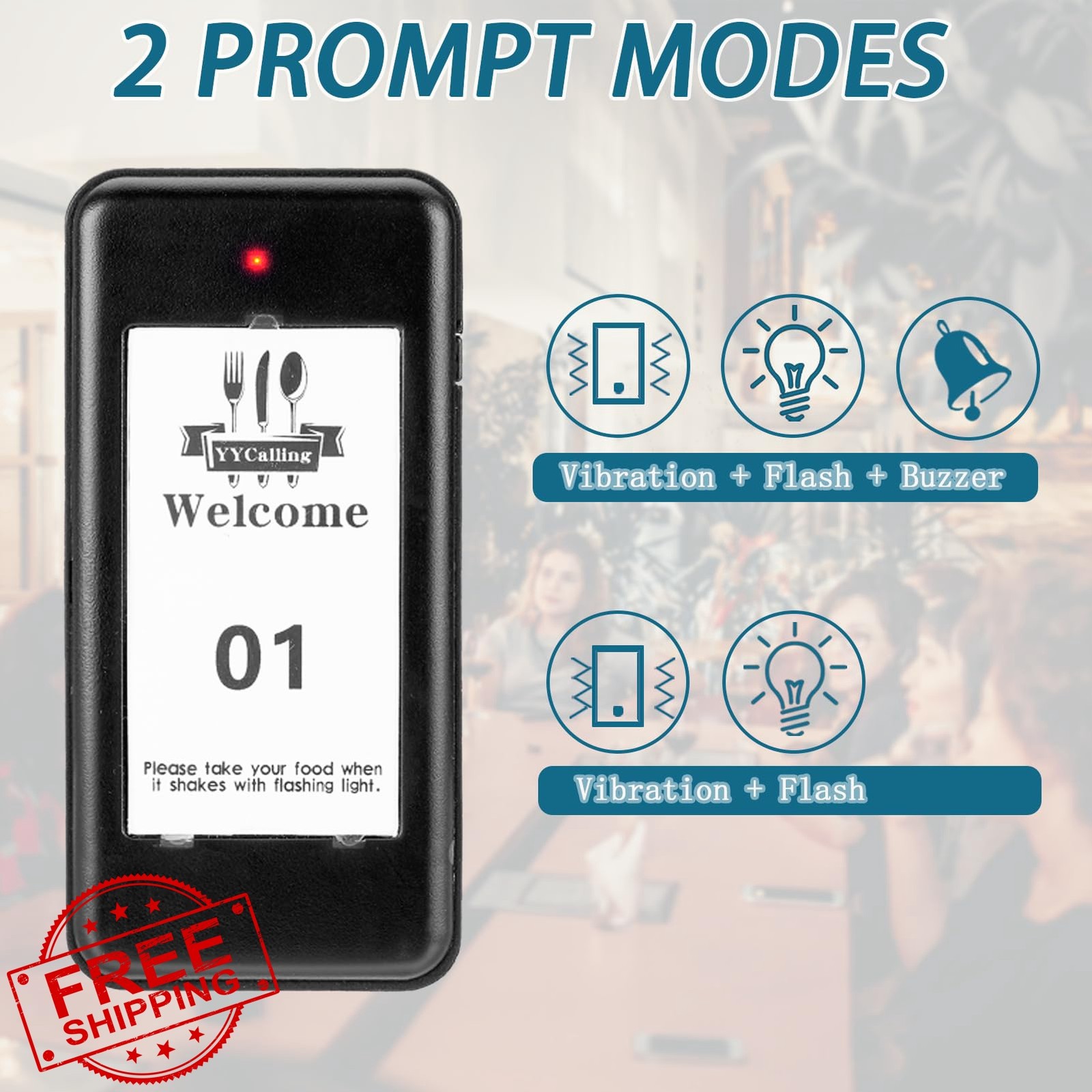 YYCALLING 10 Guest Pagers Black