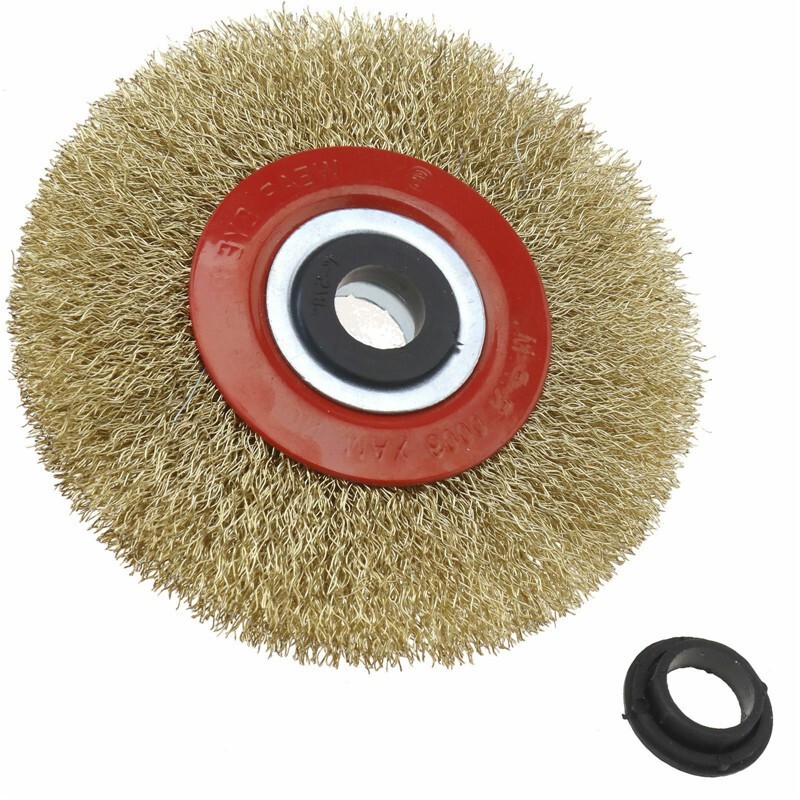 5 6 8 Inch Wire Wheel Bench Grinder Wire Brush Disc With Reducer Bushing Adapter