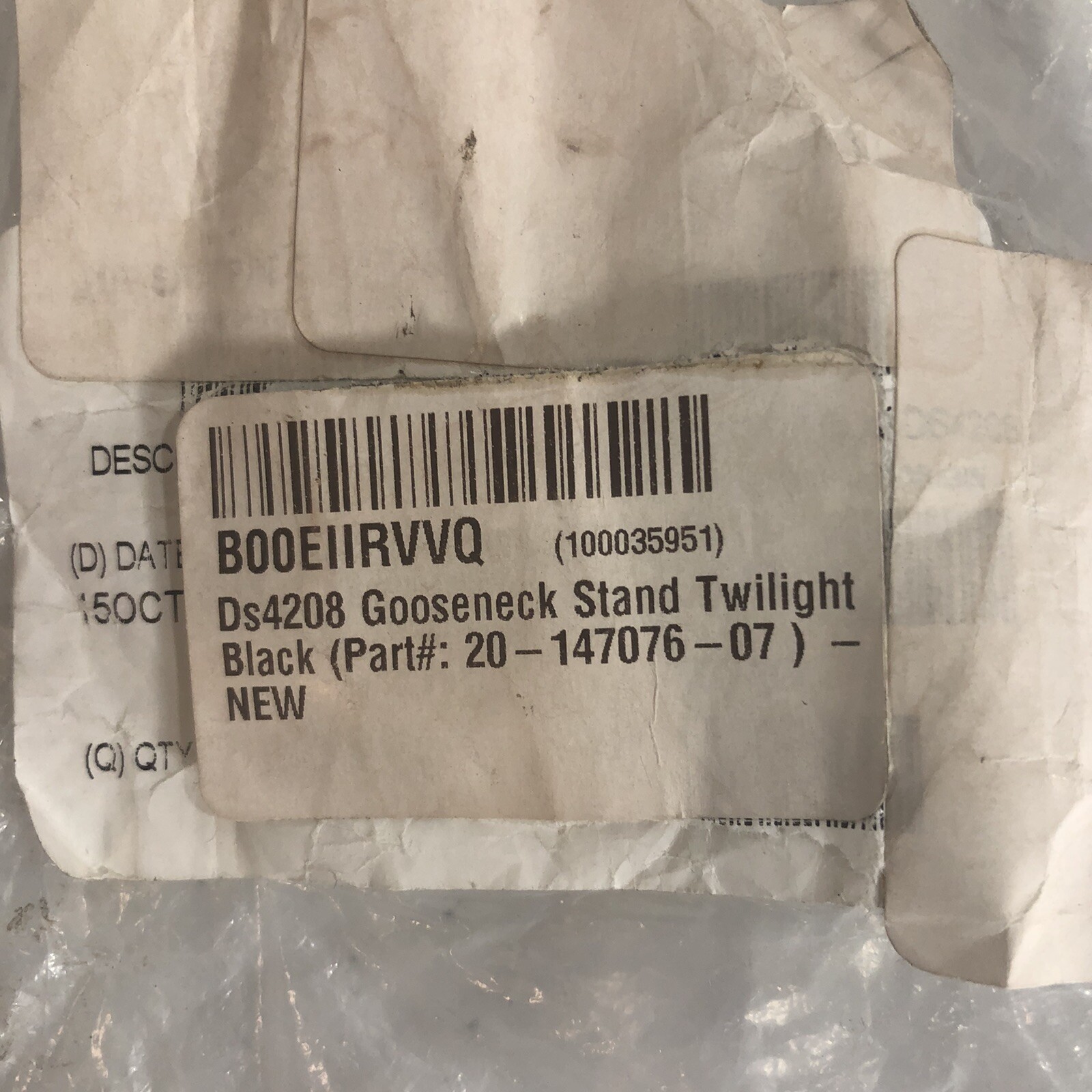 Zebra 20-147076-07 Handheld Scanner Goose Neck Stand Replacement Part for DS4208