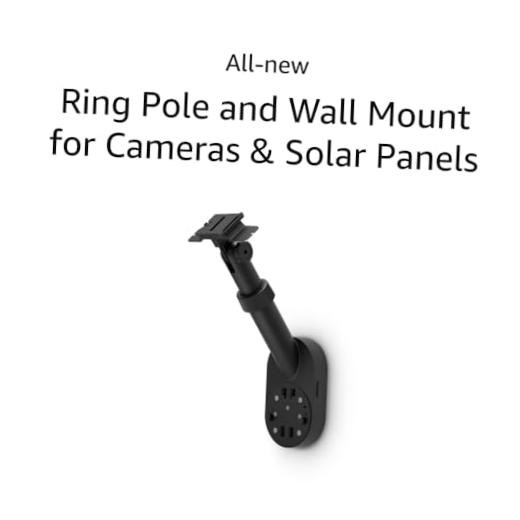 All-New  Pole and Wall Mount for Cameras and Solar Panels Black