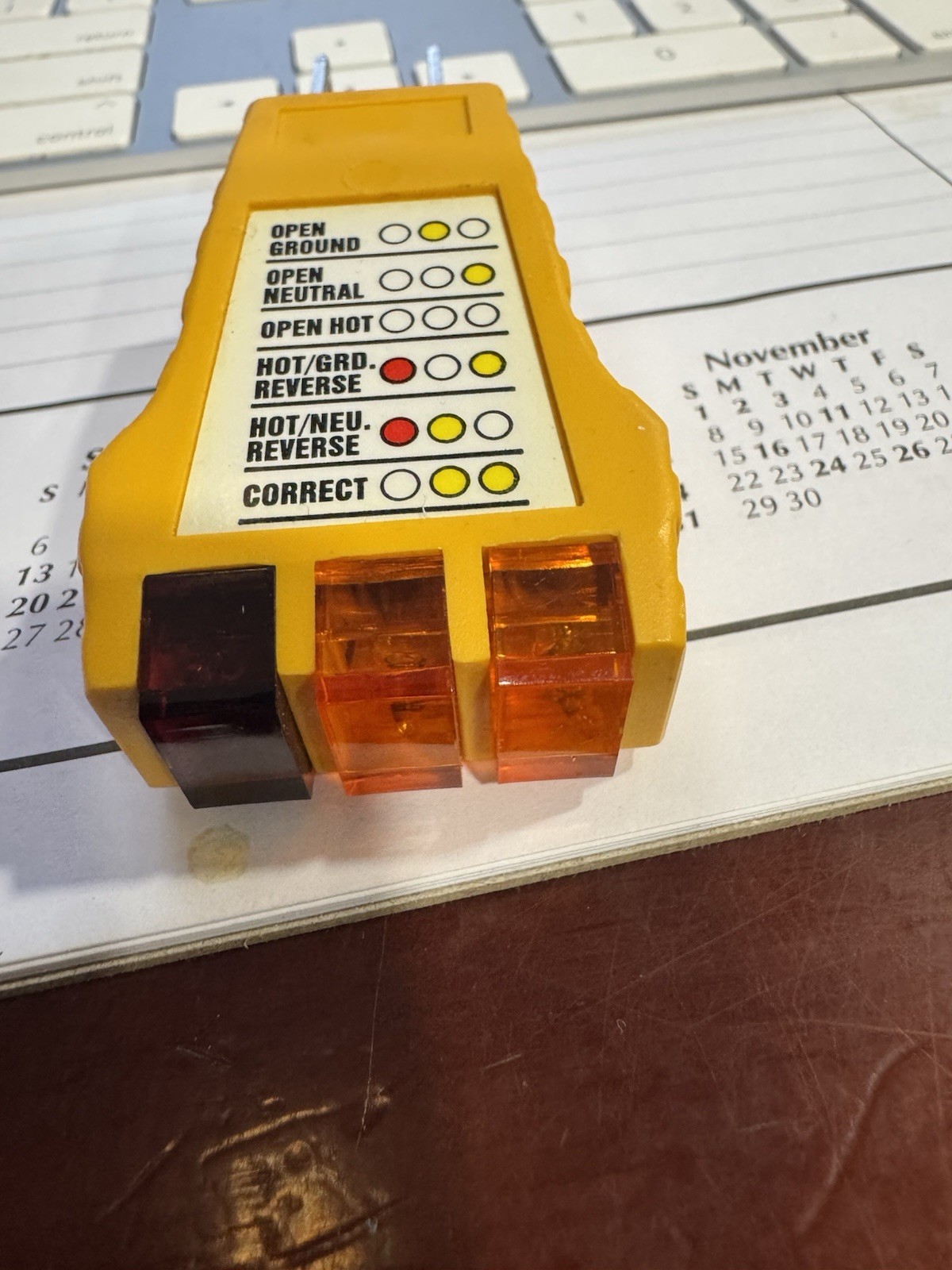 3 Wire receptacle Tester