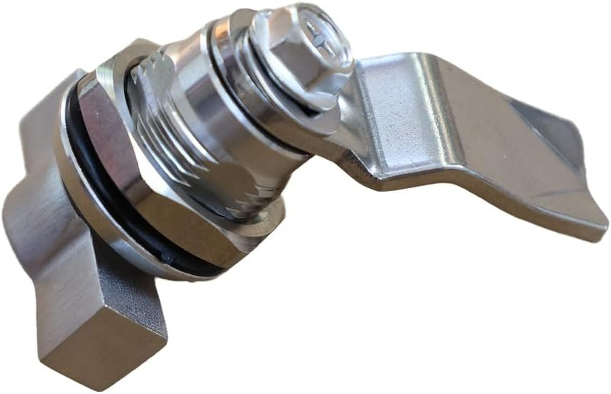Thumb Operated Offset Cam Lock, Stainless Steel Keyless, Metal Replacement Lock