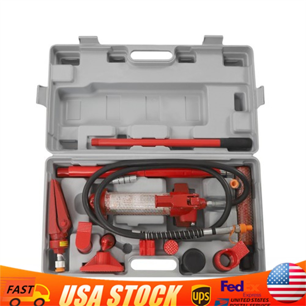 6T Hydraulic Jack Power Lift Ram 15 PCS Lifting Pushing Pulling Bending Kit New