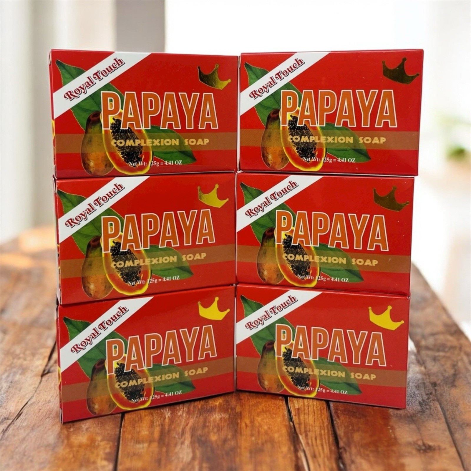 Royal Touch Papaya Complexion Soap { PACK OF 6} 125g EACH FREE SHIPPING