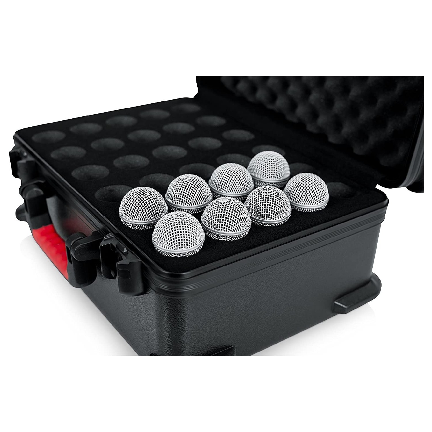 Gator Cases ATA Molded Polyethylene Case with Foam Drops for 30 Wired Microphone