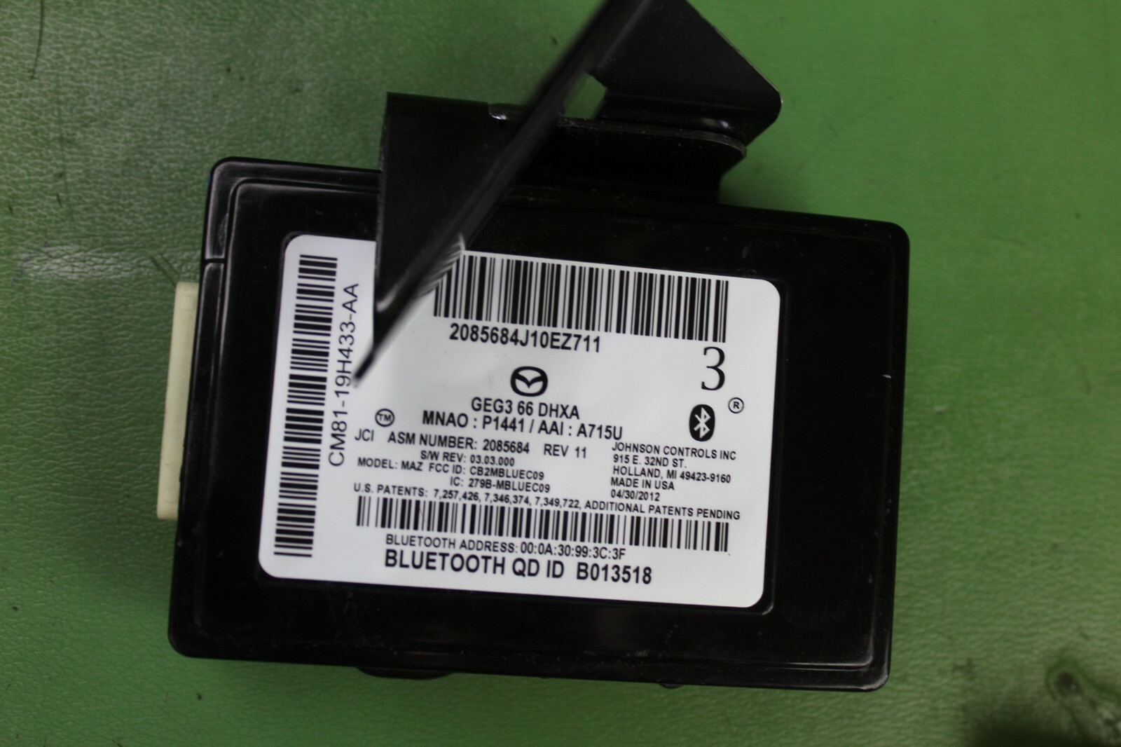 13-15 MAZDA 6 BLUETOOTH TELEPHONE COMMUNICATION CONTROL MODULE GEG366DHXA OEM