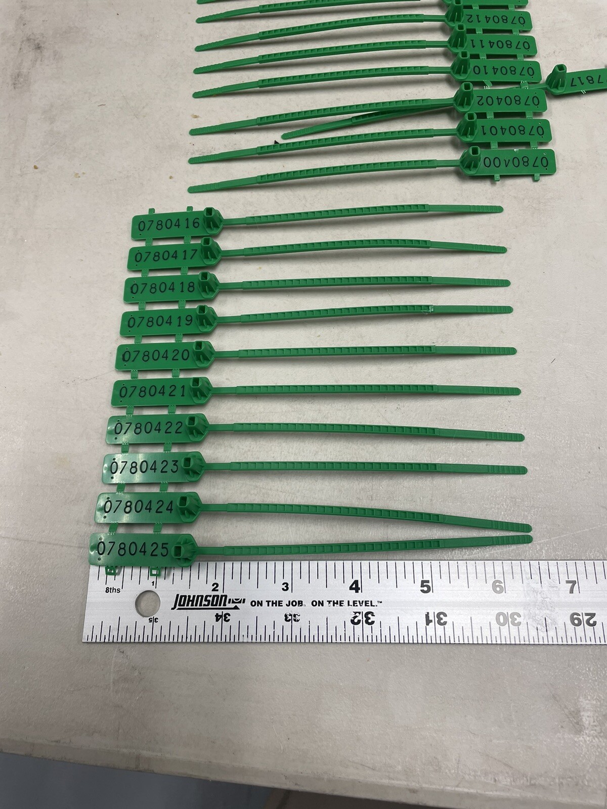Trailer Container Numbered Zip Ties 100 In A Pack