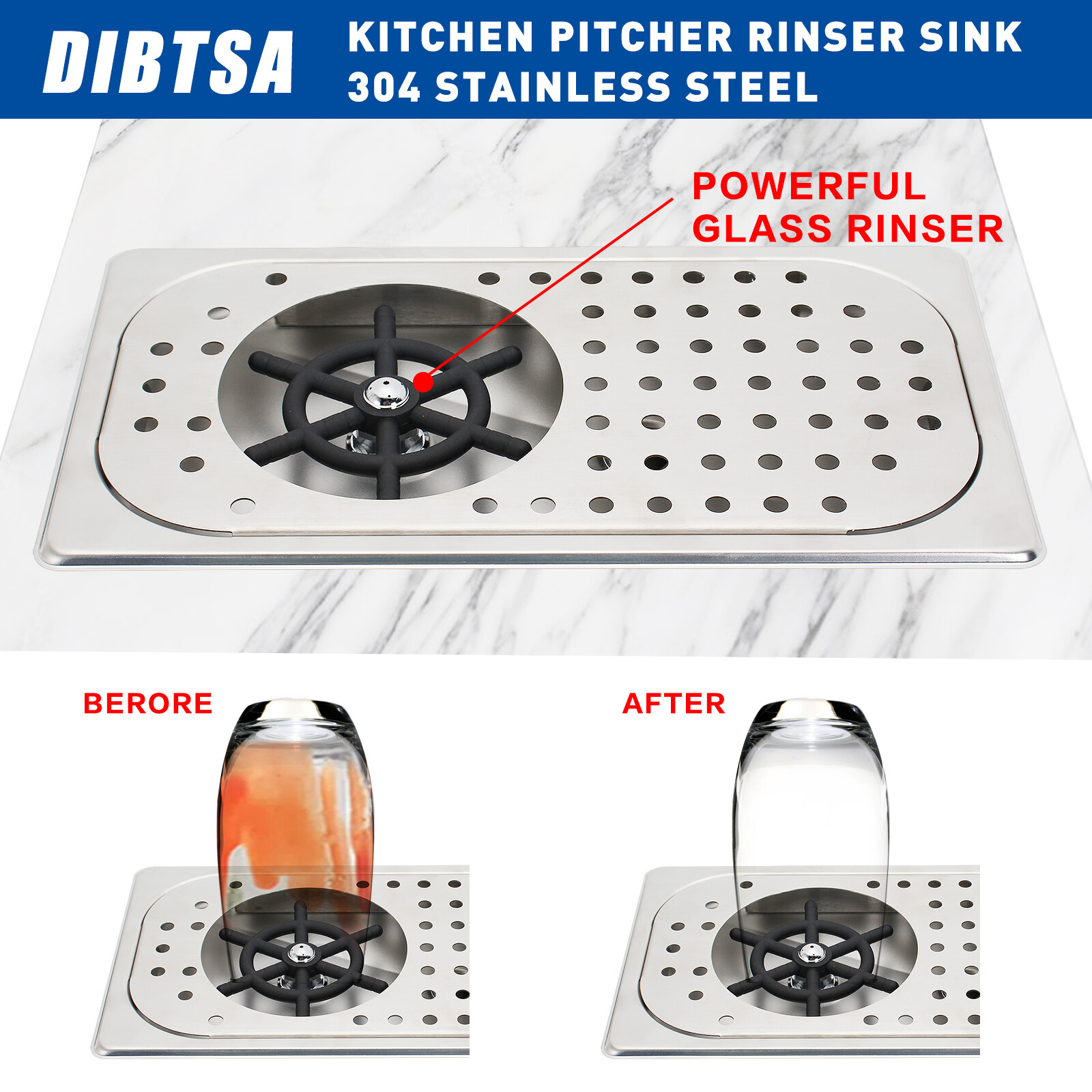 Automatic Milk Jug Pitcher Rinser Stainless Steel Glass Cup Rinser Bar Steel US