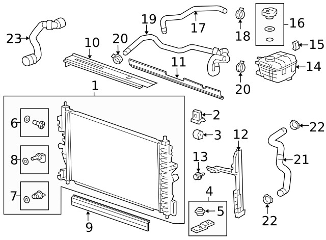 Genuine GM Radiator Upper Bracket 13250318