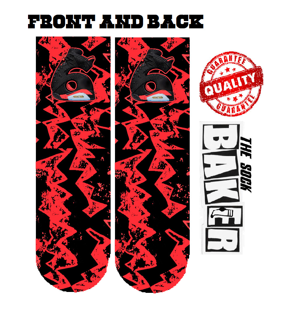 JORDAN 6 INFRAED REVERSE /SALESMAN SOCKS TO MATCH