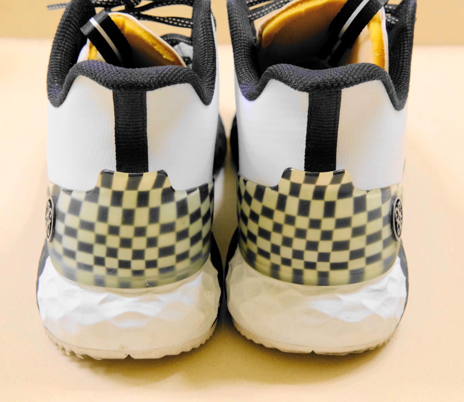 G/Fore GFORE Men's 10 MG4+ Mid Top Golf Shoe Black And White Spikeless
