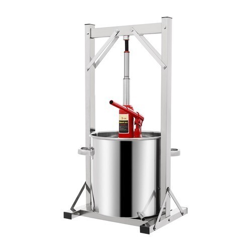 5.8Gal Fruit Wine Press Manual Stainless Steel Cider Press with Hydraulic Jack