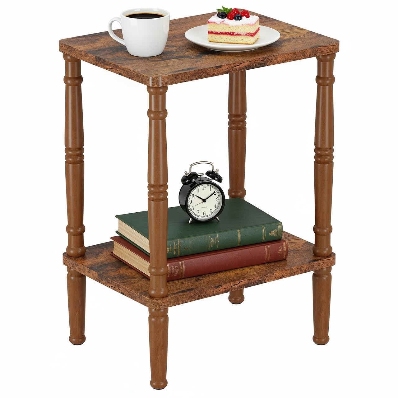 LUCKNOCK Small Side 15.7 inches x 11.8 x 20.8 inches, Rustic Brown