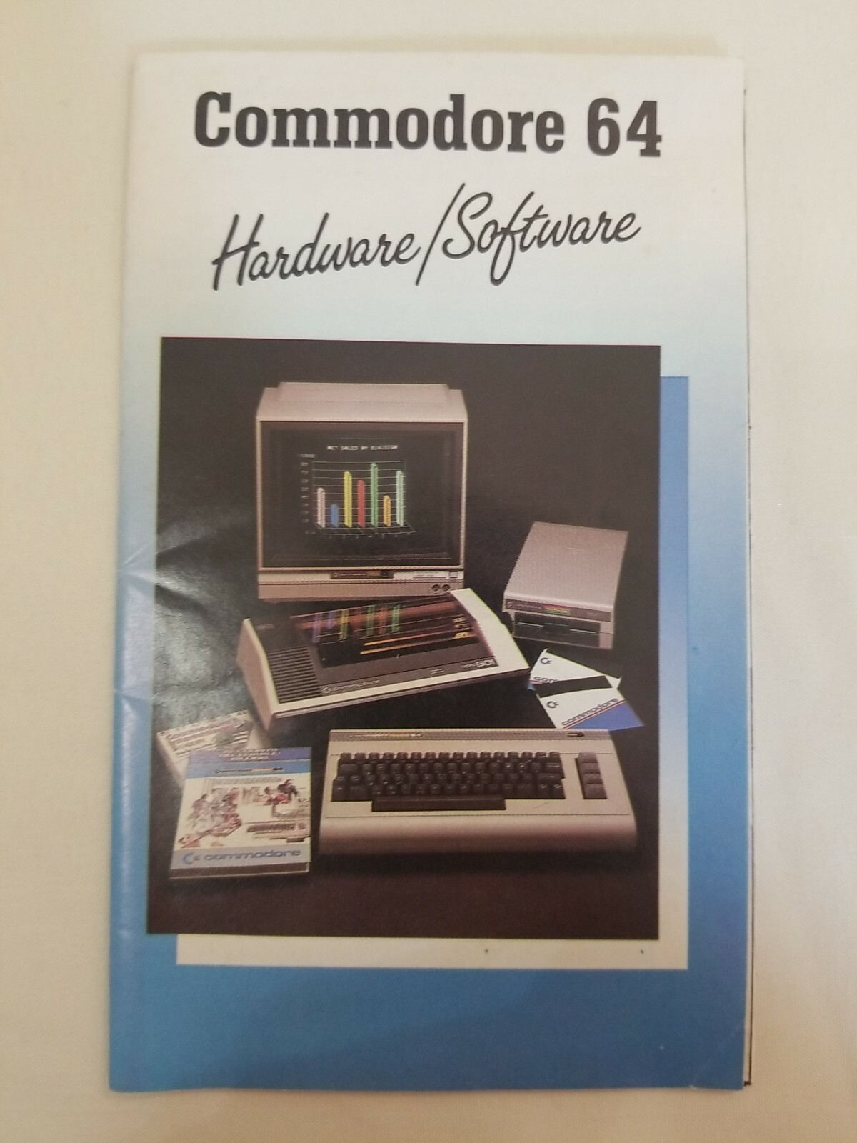 VTG COMMODORE 64 Hardware/Software COMPUTER 5 fold Brochure Ad 1984 Comparison