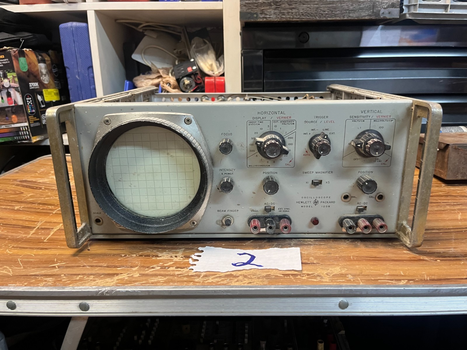 HP Hewlett-Packard Oscilloscope Model 120B - Powers on but untested.
