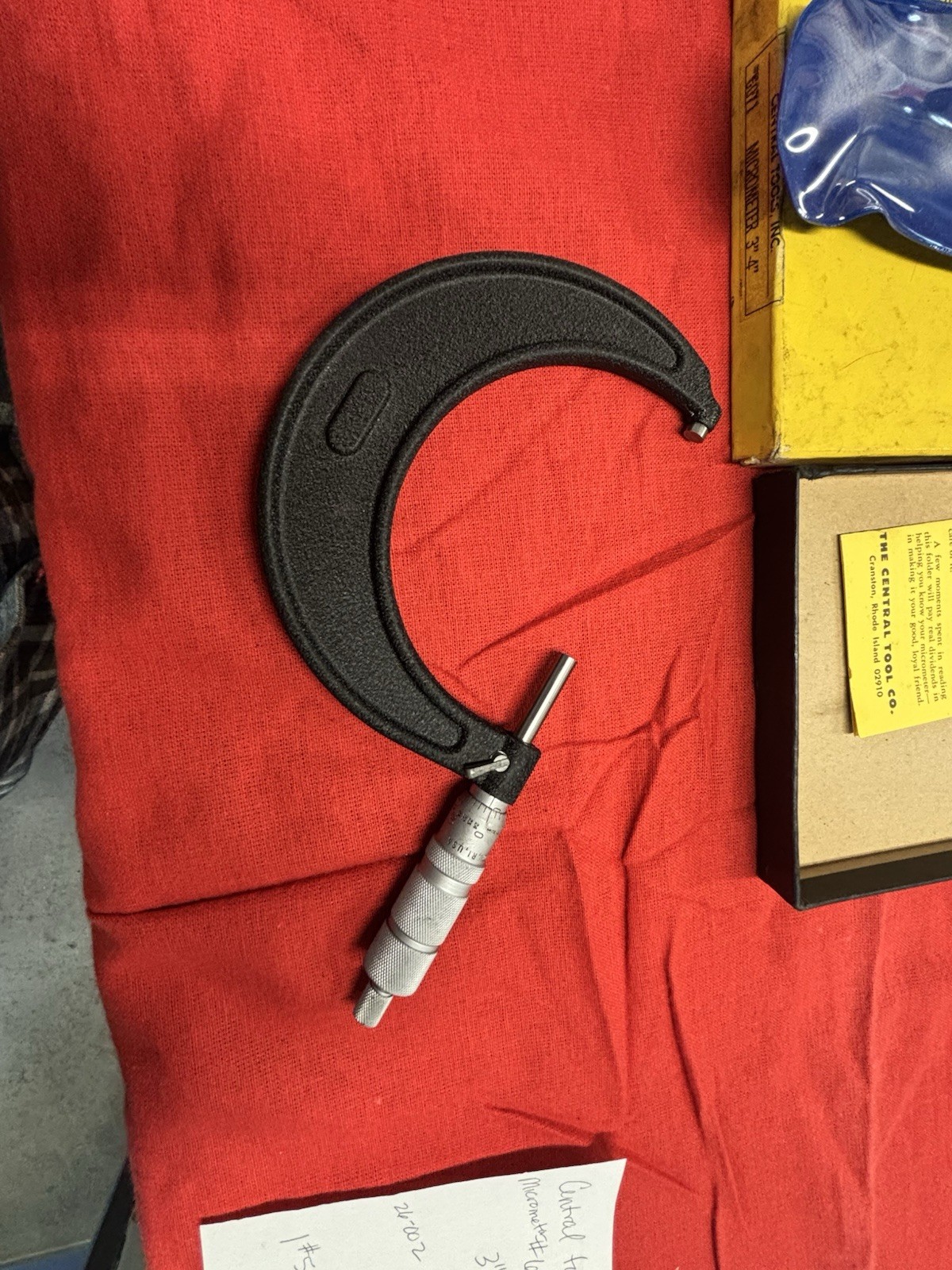 CENTRAL TOOLS MICROMETER #6071 3"-4" WITH BOX VINTAGE
