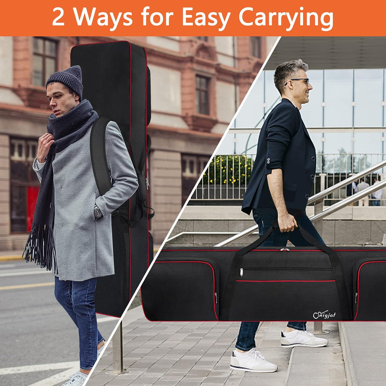 88 Key Keyboard Case Soft with Adjustable Padded Shoulder Straps |