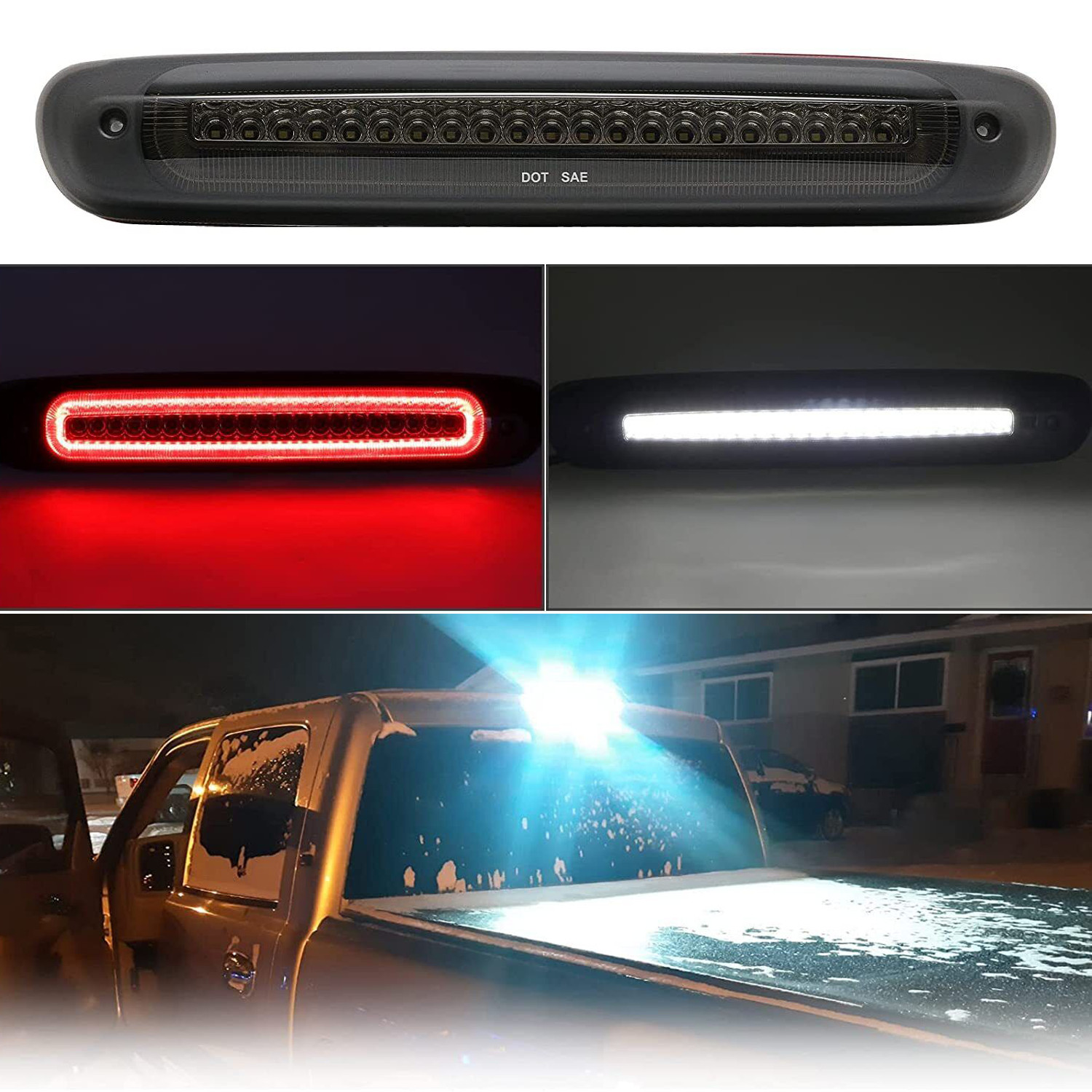 LED Third Brake Light For 2007-13 Chevy Silverado GMC Sierra 1500 2500HD 3500HD