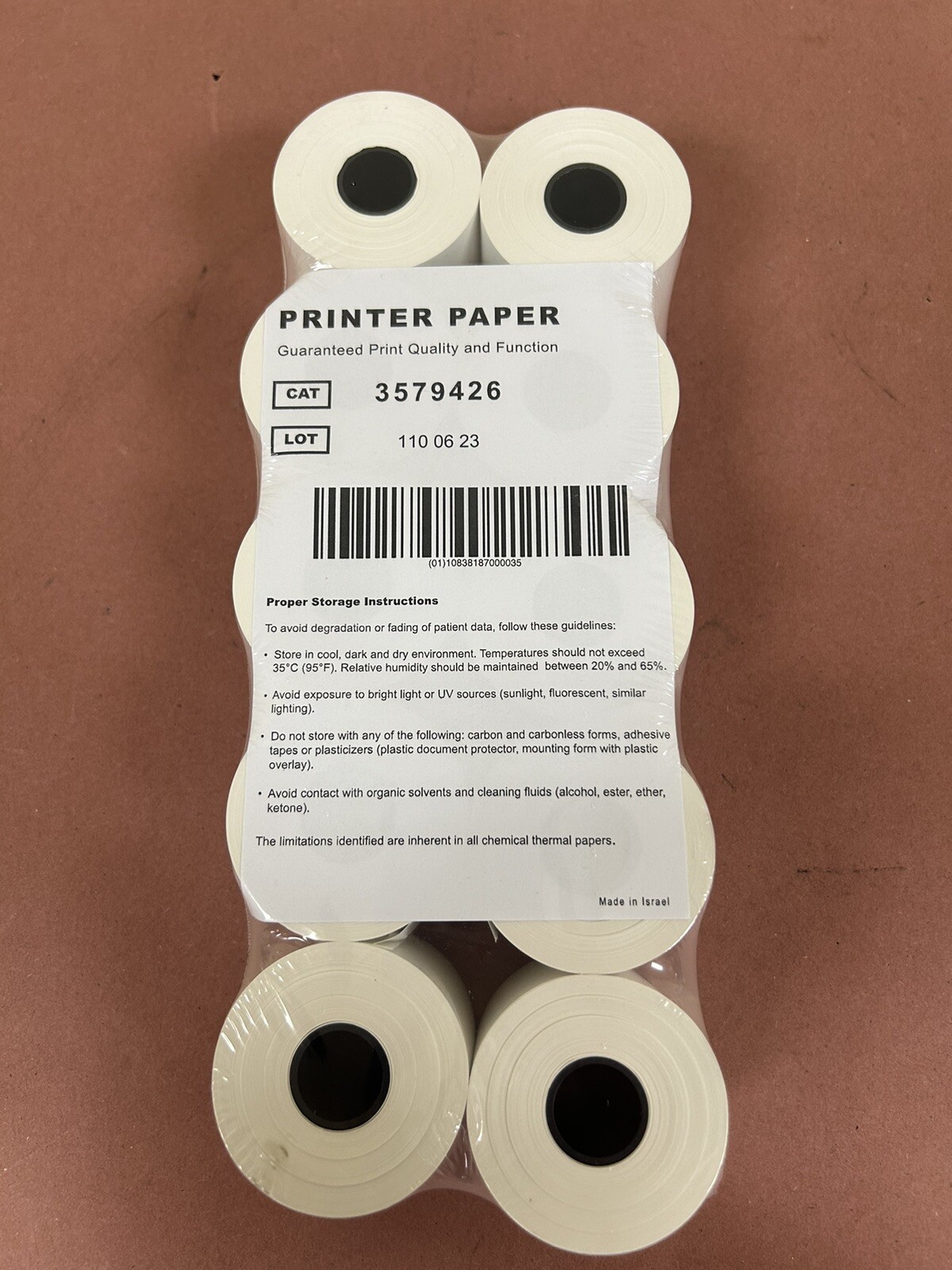 GE Dash 3000, 4000, 5000 Printer Paper 50mmX20m, Pack/10