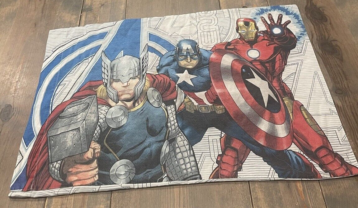 Avengers Earth’s Mightiest Heroes Multicolored Pillow Case 28" L x 19" H
