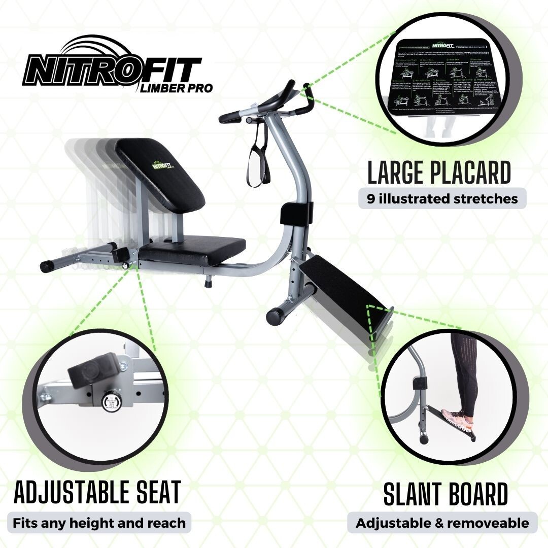 Nitrofit Limber Pro Stretch Machine, Gym Stretch , stretch trainer, leg stretch