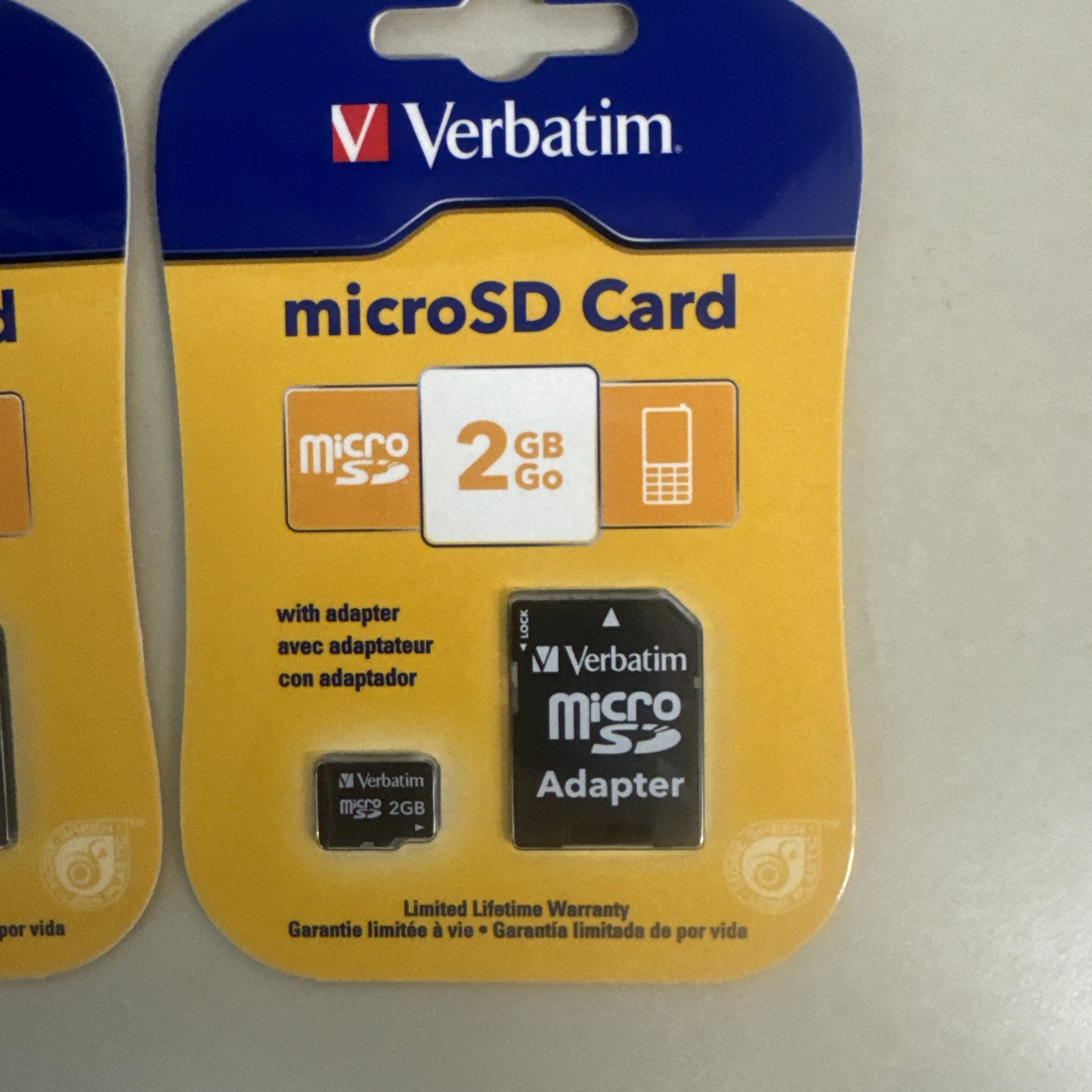 2- Verbatim microSD Card 2GB (w/SD adapter)