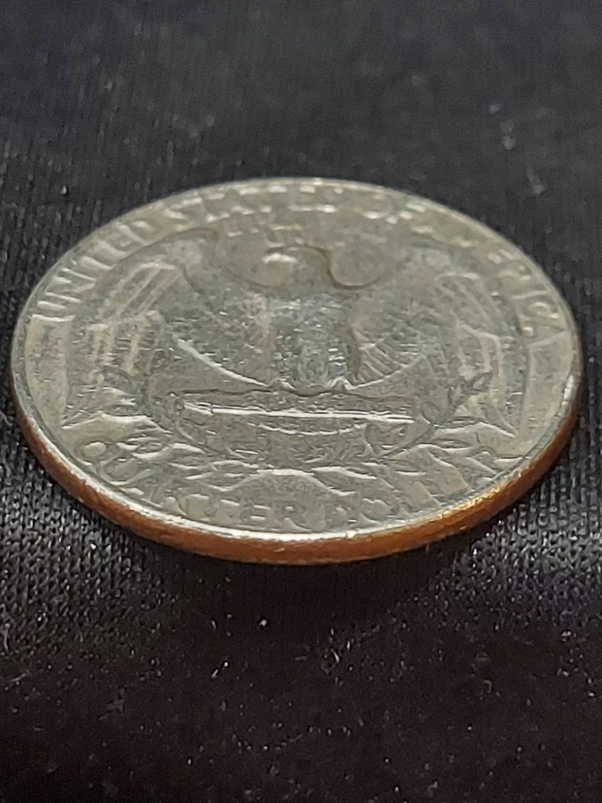 1973 D Washington Quarter Error - Filled "D" Mint Mark & "A" Letters ( Reverse)