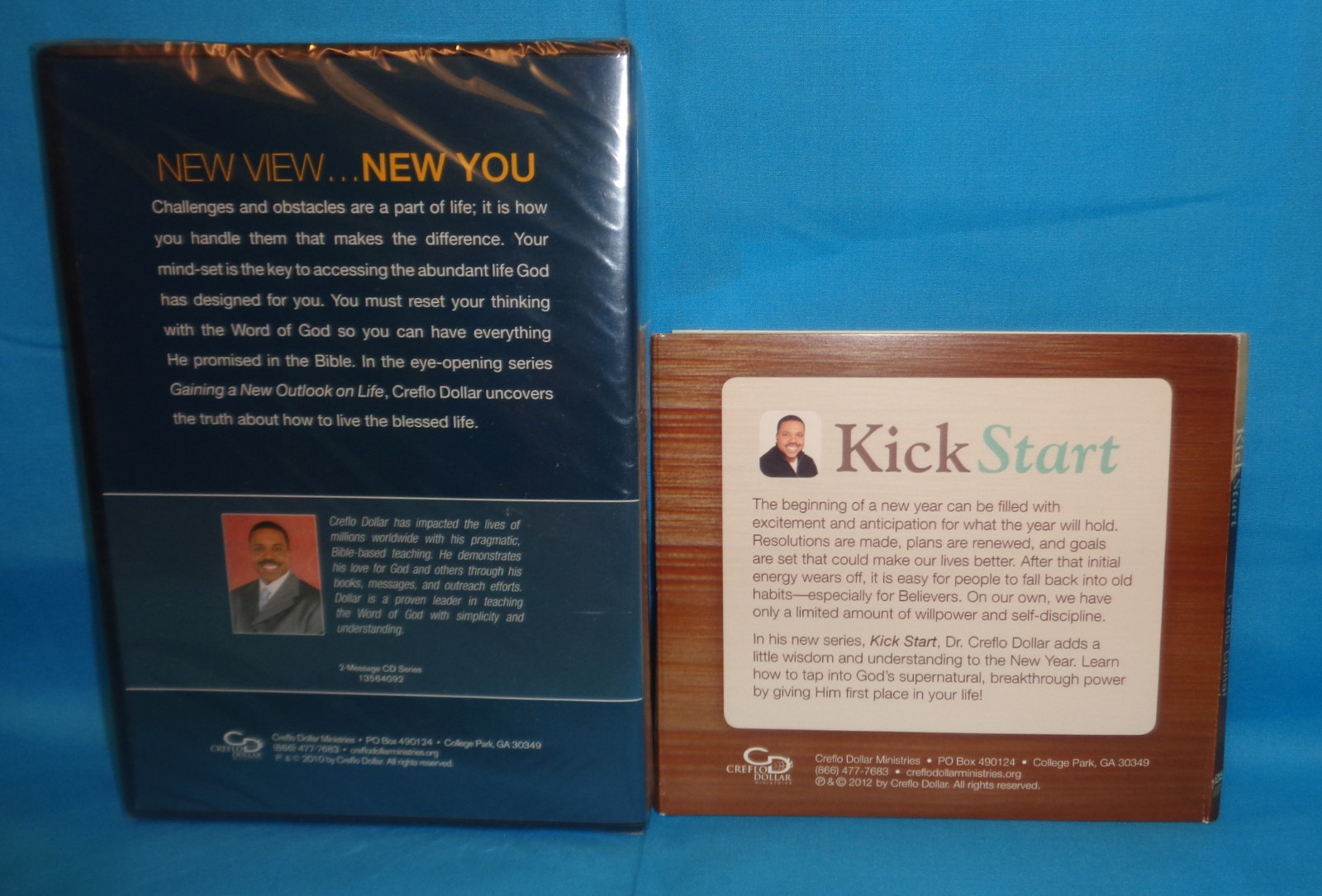 Creflo Dollar Gaining A New Outlook On Life CD New + Kick Start 2 DVD Set Used