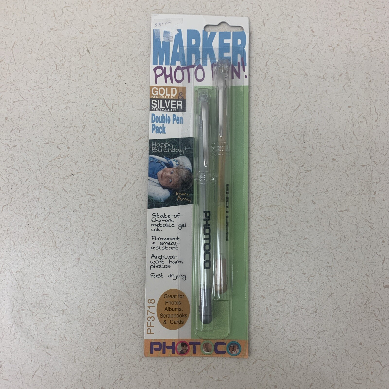 NEW Photoco Pen Gold & Silver Photo Marker Print On Photographs PF3718 Scrapbook