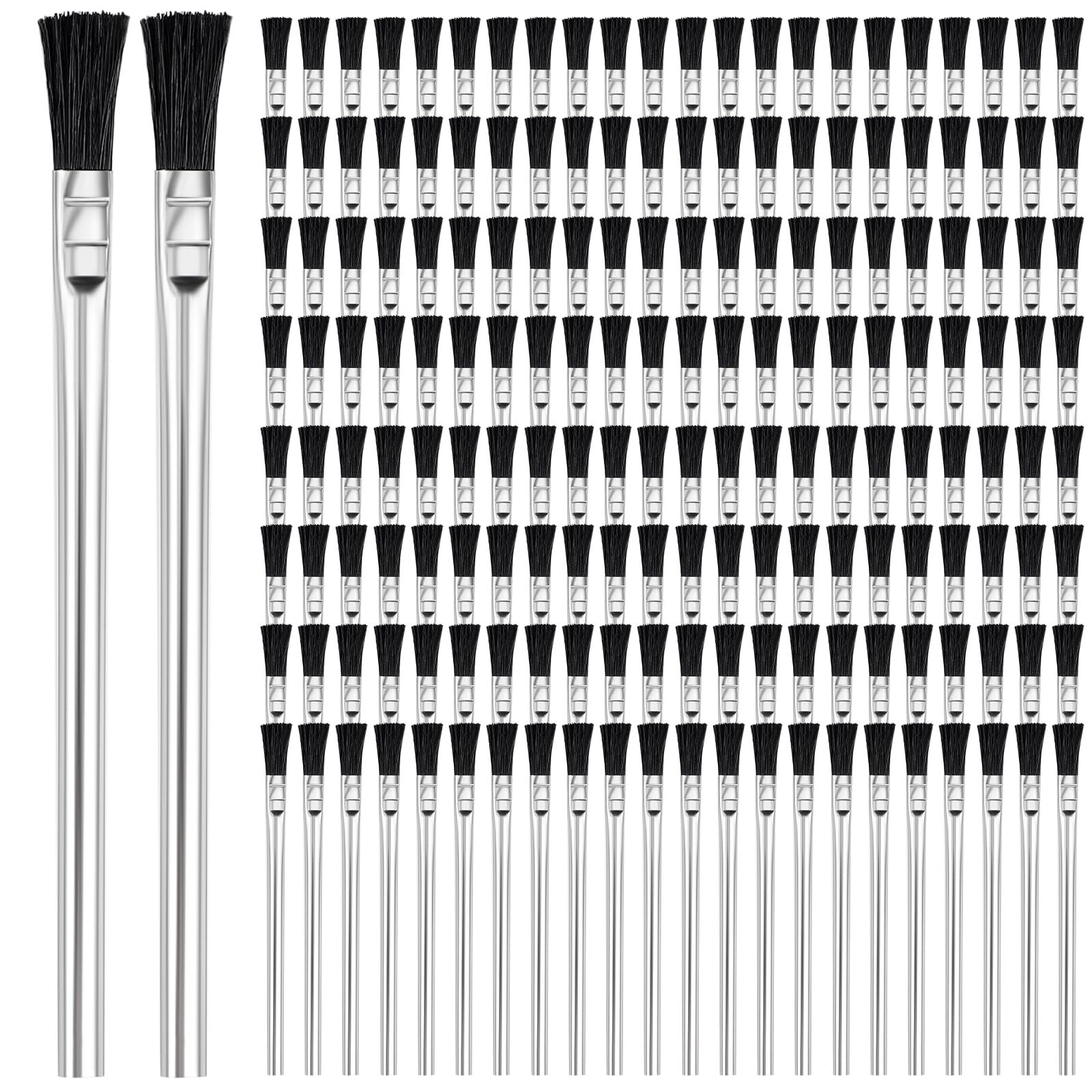 300 Pcs Acid Brush Bulk 3/8 Inch Wide Horsehair Acid Flux Brushes Epoxy Wood ...