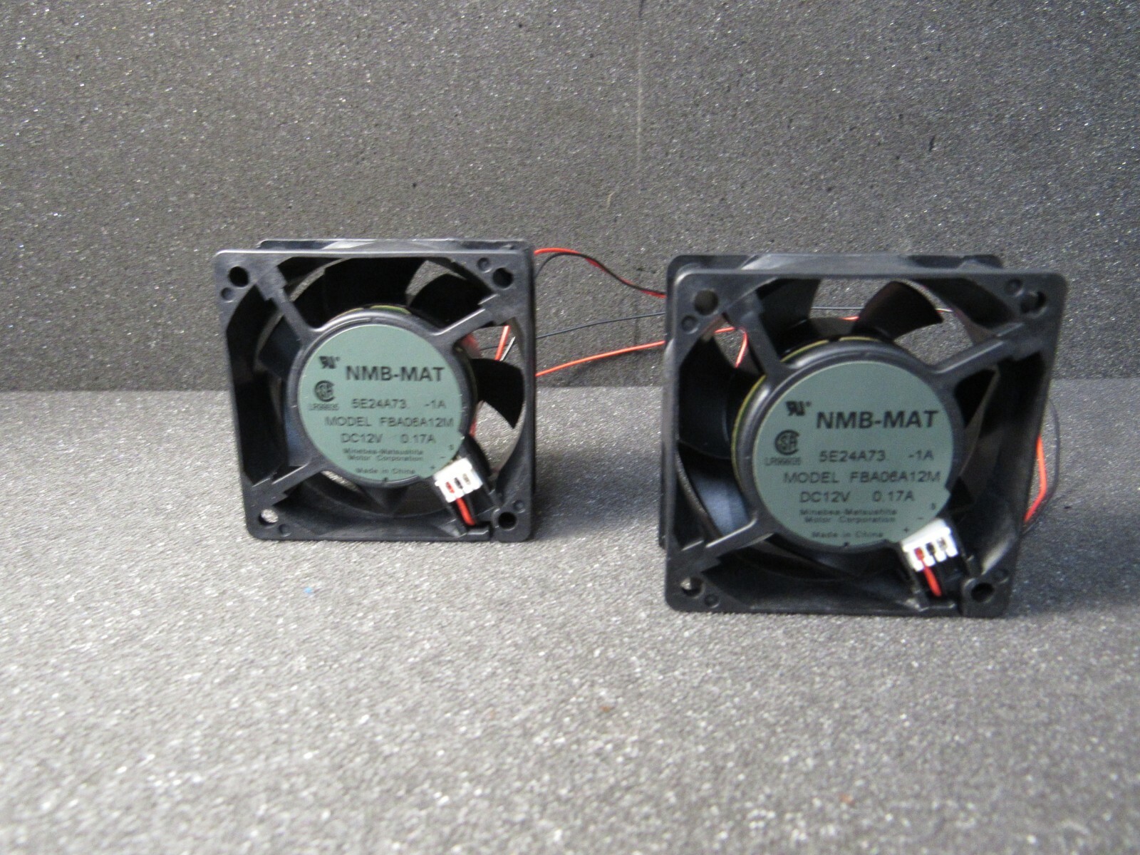 NMB-MAT FBA06A06A12M 12VDC 0.17A 60x60x25mm Cooling Fan 14.1CFM 24dBA "LOT OF 2"