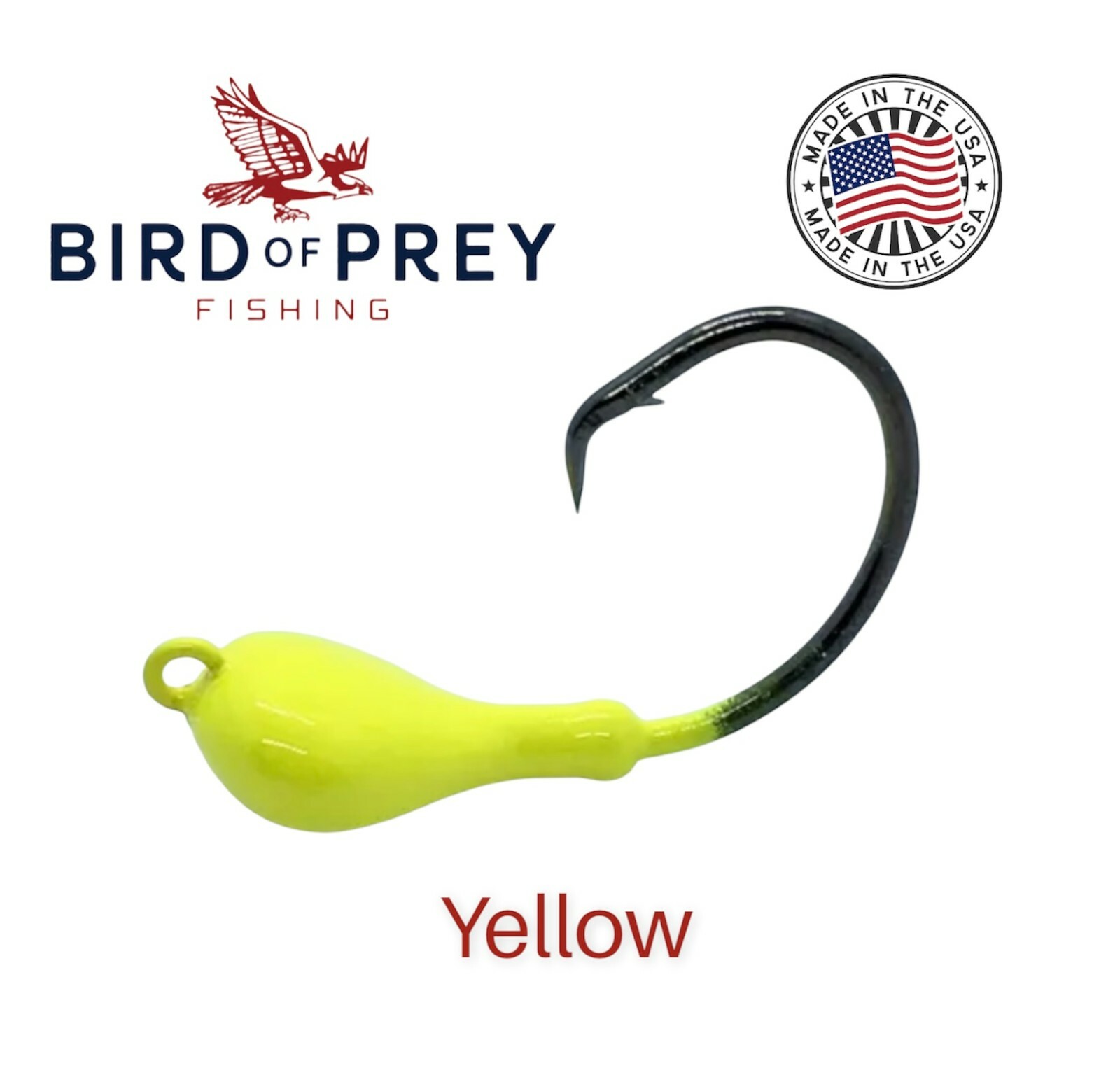 3pk Circle Hook Jigs - 3/4oz - Yellow