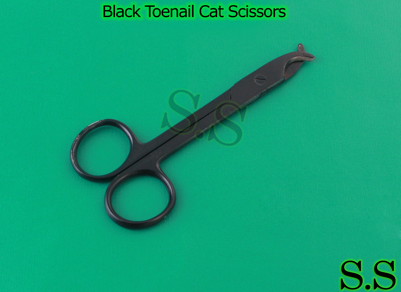 Black Toenail Cat Scissors 4.5" Vet Surgical Instruments