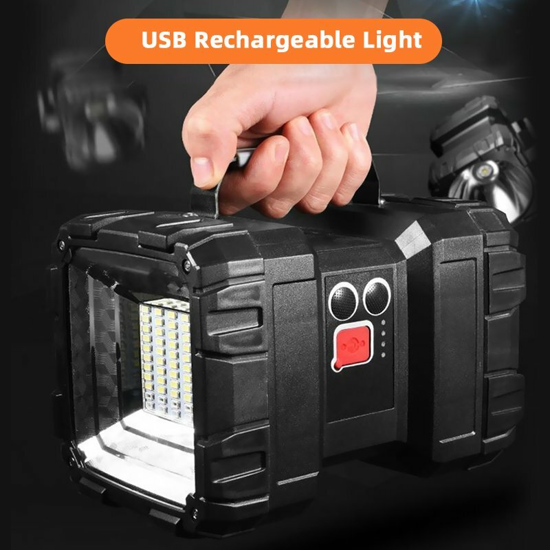 Super Bright LED Searchlight Rechargeable Handheld Spotlight Flashlight Portable
