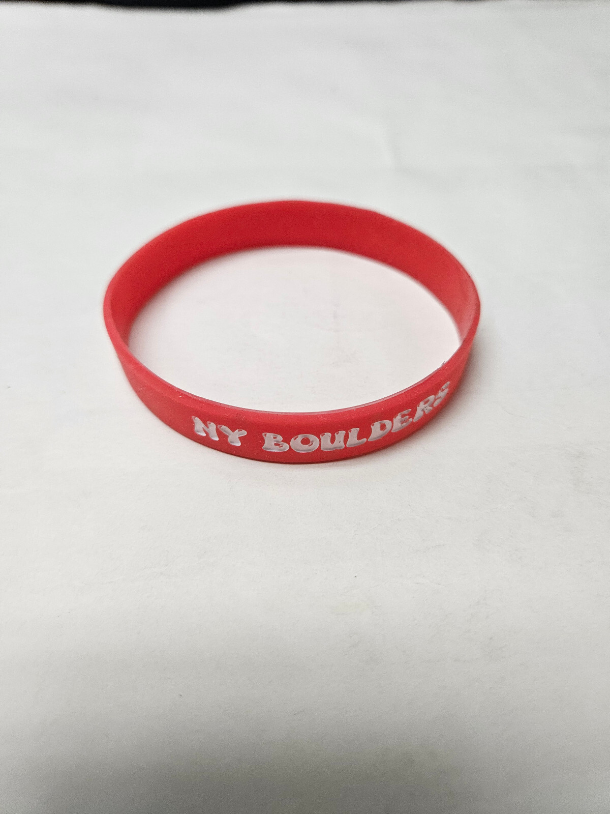 New York Boulders Minor Baseball Red Rubber Wristband "I Love Boulderbird"