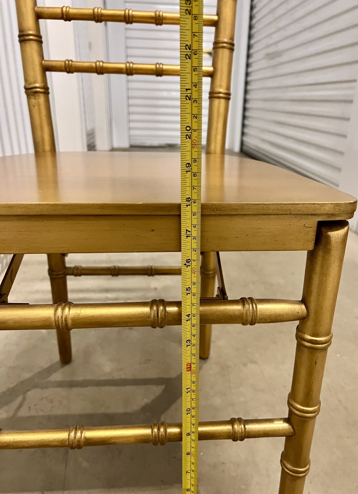 Set Of 2 Hillsdale Furniture LLC Ballroom Furniture Foldable Gold Color Chairs