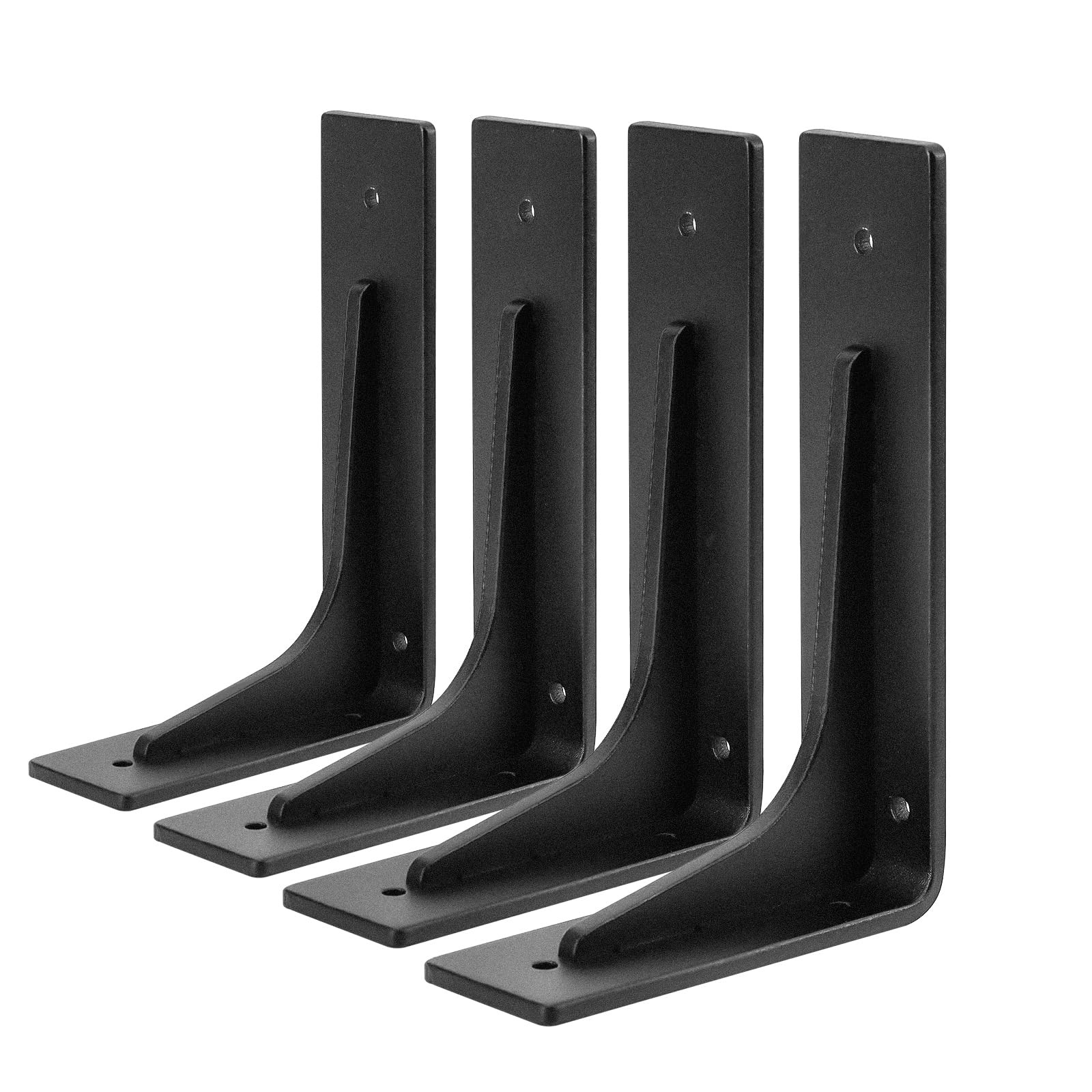 Heavy Duty 6x4 Inch L Shelf Brackets Vertical Angle Alloy Metal Mount 4 PCS