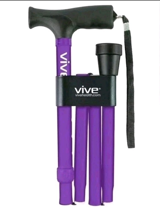 Vive Folding Cane Purple New Open Box