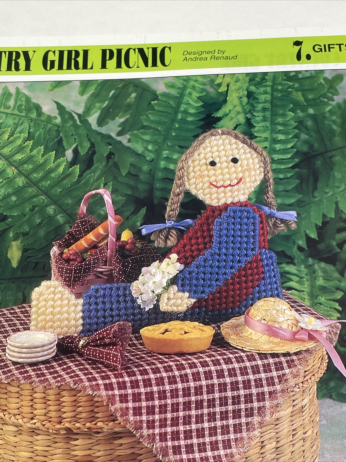 County Girl Picnic Annie's Attic Plastic Canvas Pattern