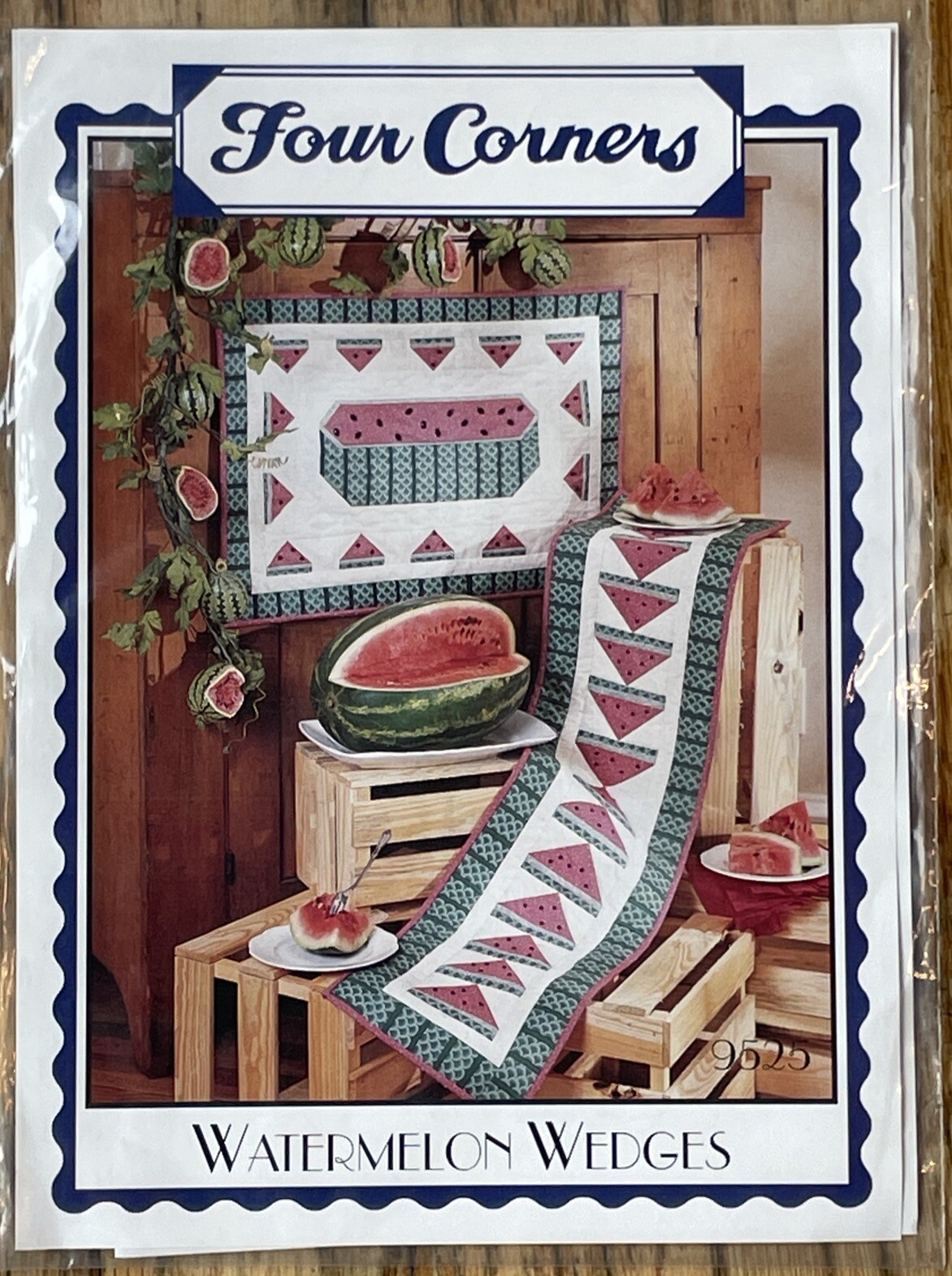 2 Watermelon Wall Hanging Quilt Patterns Four Corners Jukebox Jane Davis Unused