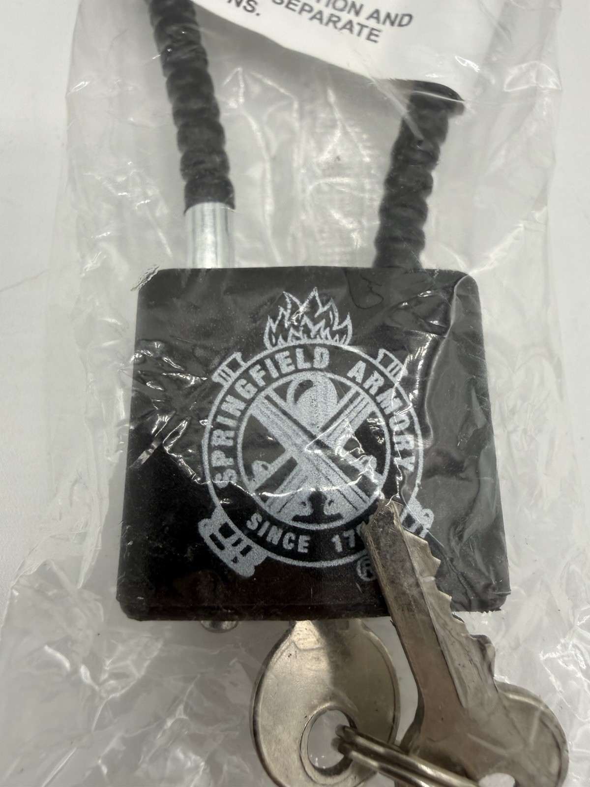 Springfield GUN CABLE Pistol LOCK 2 Keys Firearm Safety Lock Universal OEM