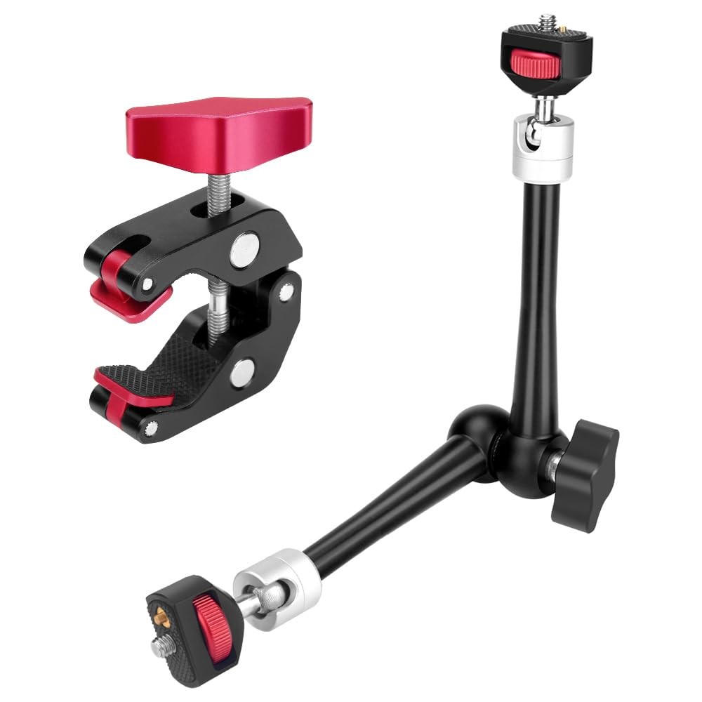 11in Magic Arm Camera Mount Clamp, Max. Payload 5.5 LBS Articulating Arm with...