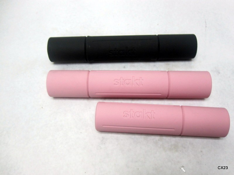 MISMATCHED SET Stakt Weights Grey/Pink Adjustable Hand Weight Set