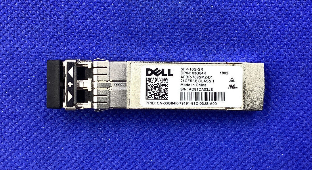 Genuine Dell AFBR-709SMZ-D1 3G84K 10GBASE-SR 850nm SFP + SR TRANSCEIVER 03G84K