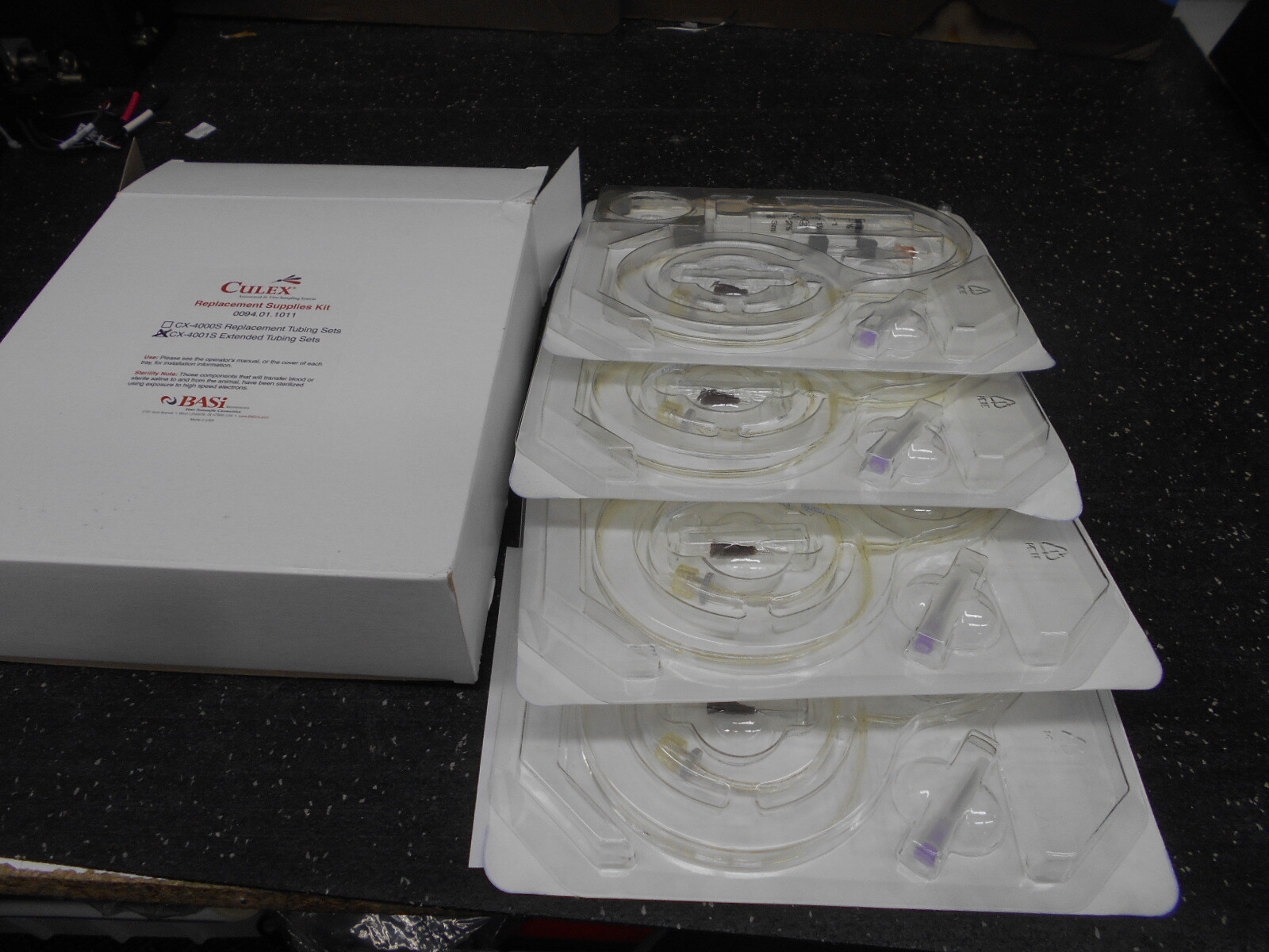 BOX OF 4 CULEX CX-4001S EXTENDED TUBING SETS